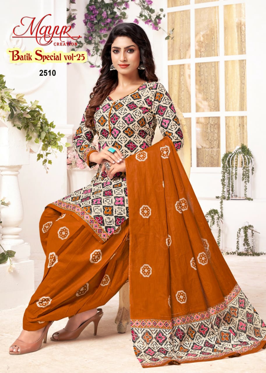 Mayur Batik Special Vol 25Printed Cotton Dress Material Catalog
